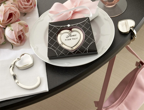 Compact Heart Purse Valet Bridal Shower Favor, Wedding Favours Malaysia, Singapore